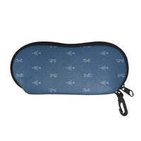 Thumbnail for Nice Airplanes (Blue) Designed Glasses Bag