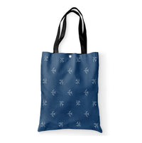 Thumbnail for Nice Airplanes (Blue) Designed Tote Bags