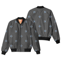 Thumbnail for Nice Airplanes (Gray) Designed 3D Pilot Bomber Jackets