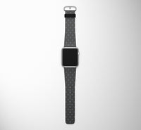 Thumbnail for Nice Airplanes (Gray) Designed Leather Apple Watch Straps