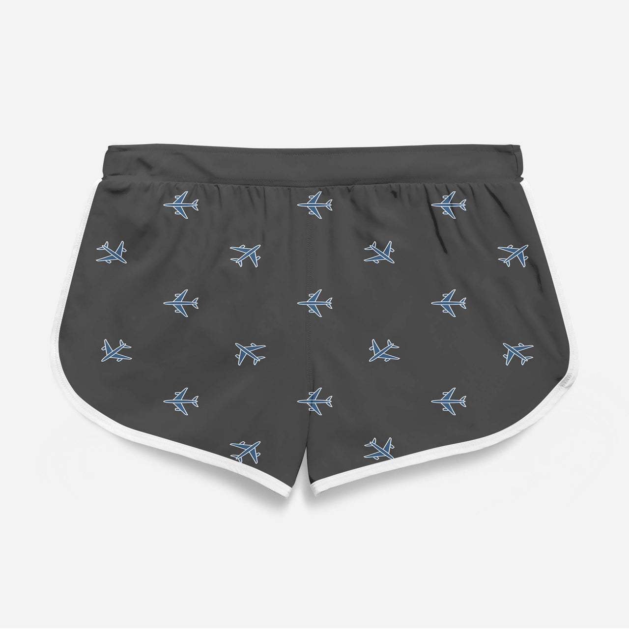 Nice Airplanes (Gray) Designed Women Beach Style Shorts