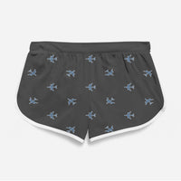Thumbnail for Nice Airplanes (Gray) Designed Women Beach Style Shorts