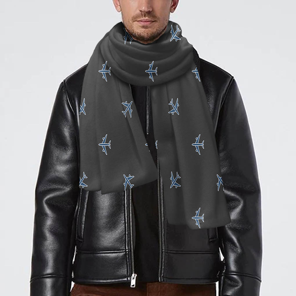 Nice Airplanes (Gray) Designed Scarfs