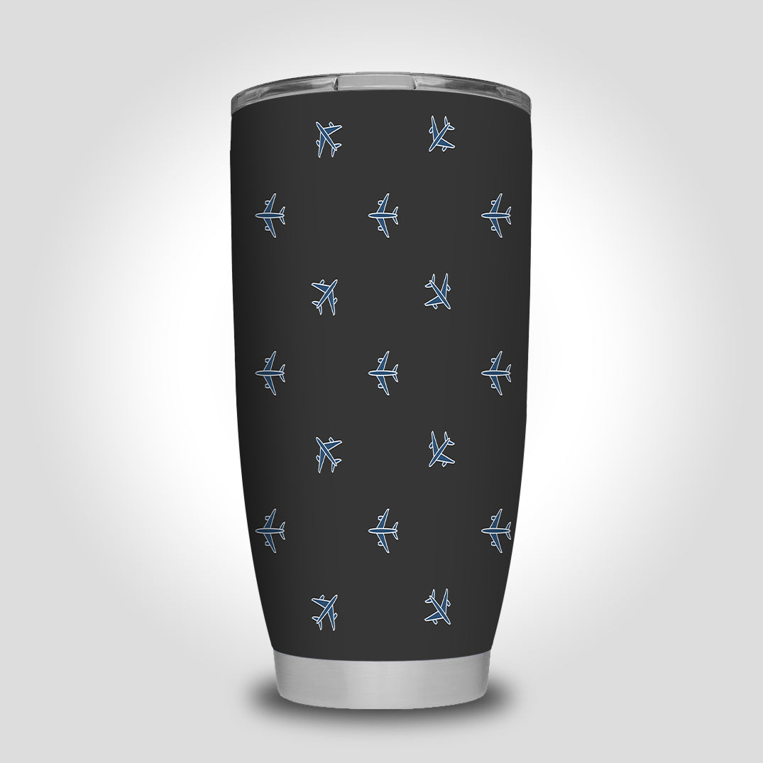 Nice Airplanes (Gray) Designed Tumbler Travel Mugs