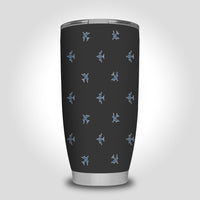 Thumbnail for Nice Airplanes (Gray) Designed Tumbler Travel Mugs
