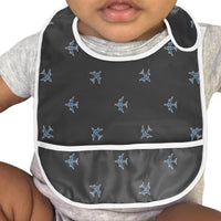 Thumbnail for Nice Airplanes (Gray) Designed Baby Bib