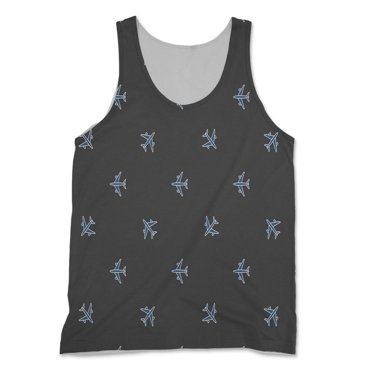 Nice Airplanes (Gray) Designed 3D Tank Tops