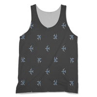 Thumbnail for Nice Airplanes (Gray) Designed 3D Tank Tops