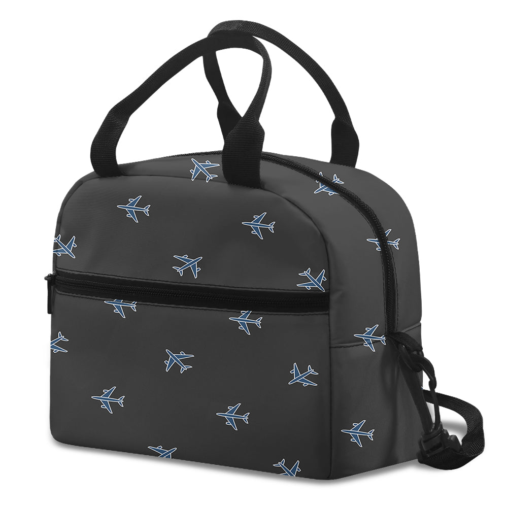Nice Airplanes (Gray) Designed Lunch Bags