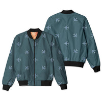 Thumbnail for Nice Airplanes (Green) Designed 3D Pilot Bomber Jackets