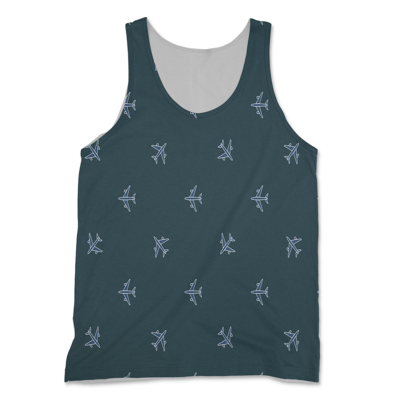 Nice Airplanes (Green) Designed 3D Tank Tops