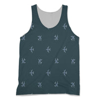 Thumbnail for Nice Airplanes (Green) Designed 3D Tank Tops