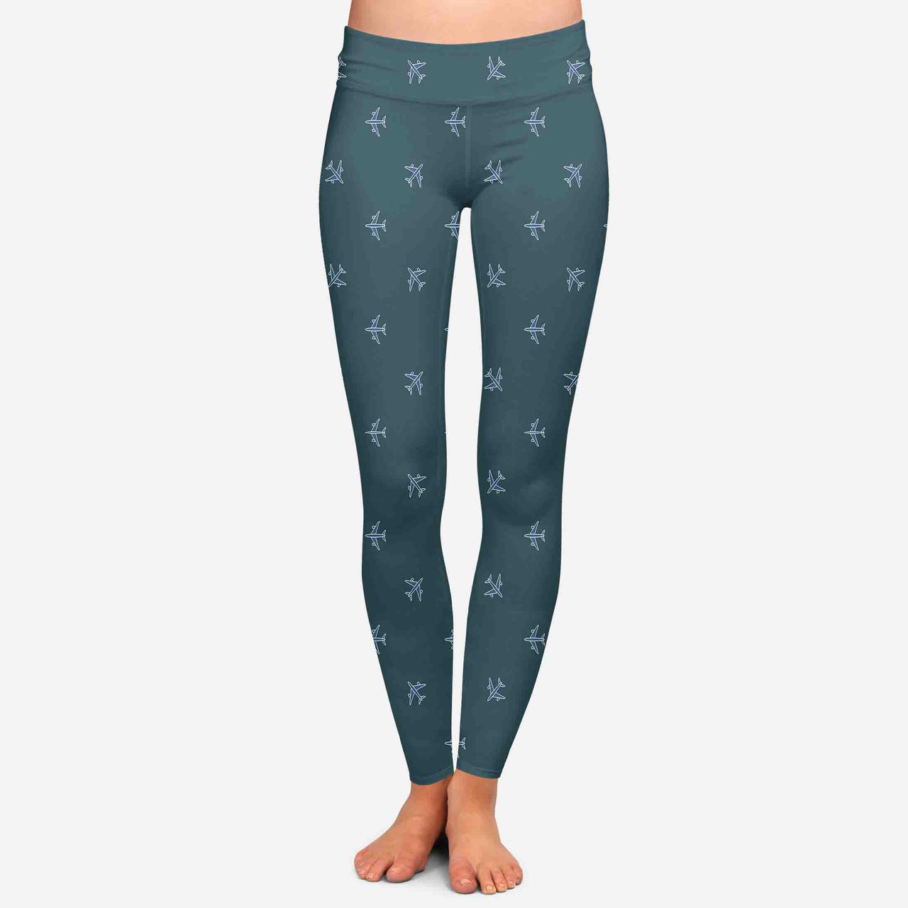 Nice Airplanes (Green) Designed Women Leggins