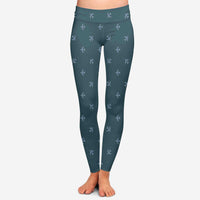 Thumbnail for Nice Airplanes (Green) Designed Women Leggins