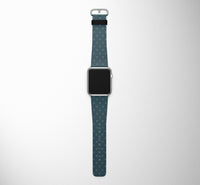 Thumbnail for Nice Airplanes (Green) Designed Leather Apple Watch Straps