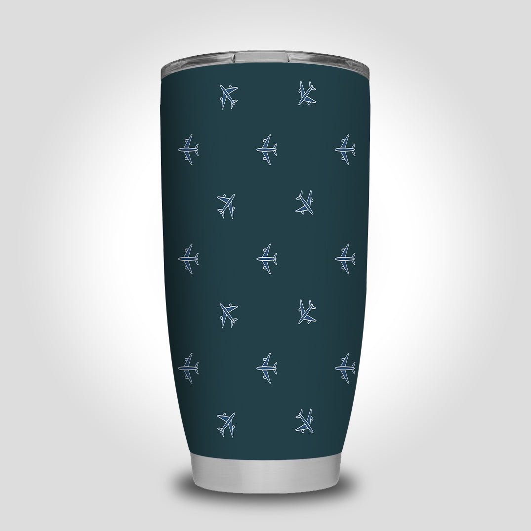 Nice Airplanes (Green) Designed Tumbler Travel Mugs