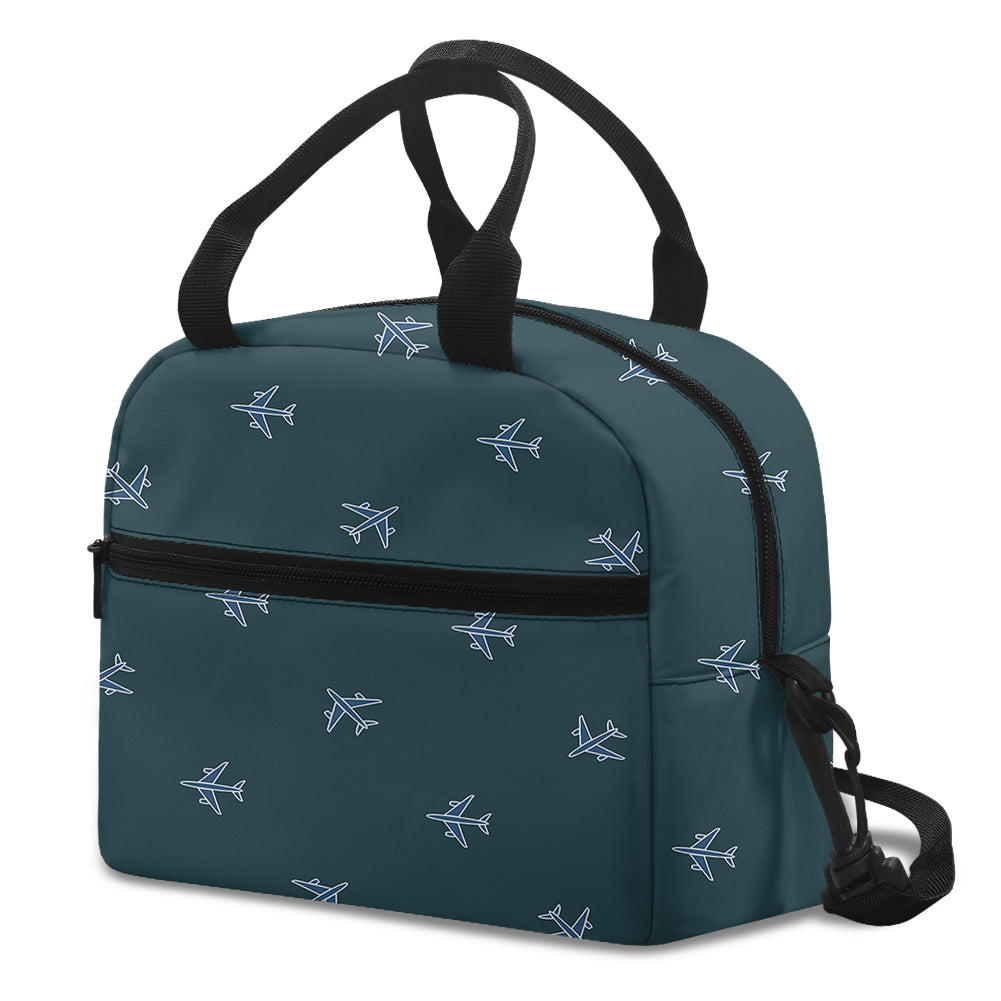 Nice Airplanes (Green) Designed Lunch Bags