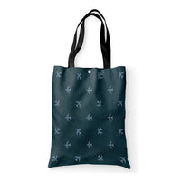 Thumbnail for Nice Airplanes (Green) Designed Tote Bags