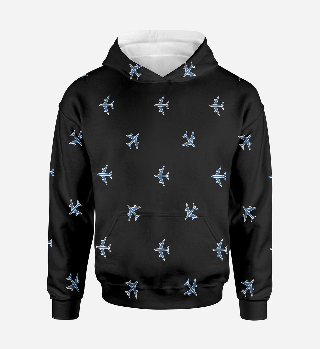 Nice Airplanes (Black) Printed 3D Hoodies
