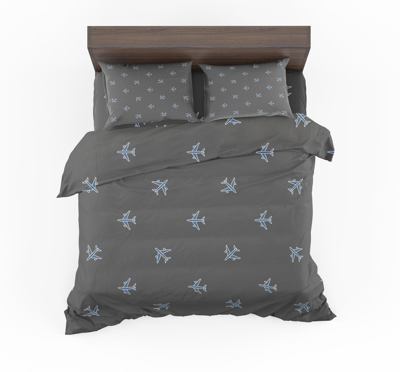 Nice Airplanes (Gray) Designed Bedding Sets