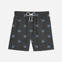 Thumbnail for Nice Airplanes (Gray) Designed Swim Trunks & Shorts