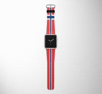 Thumbnail for Norway Flag Designed Leather Apple Watch Straps