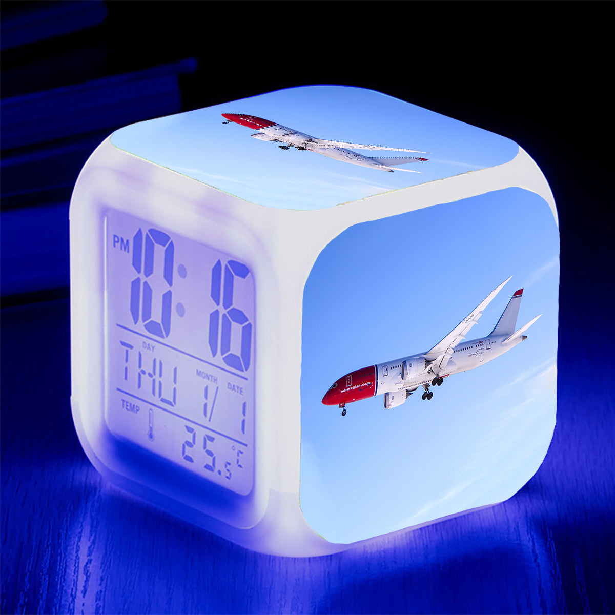 Norwegian Boeing 787 Designed "7 Colour" Digital Alarm Clock