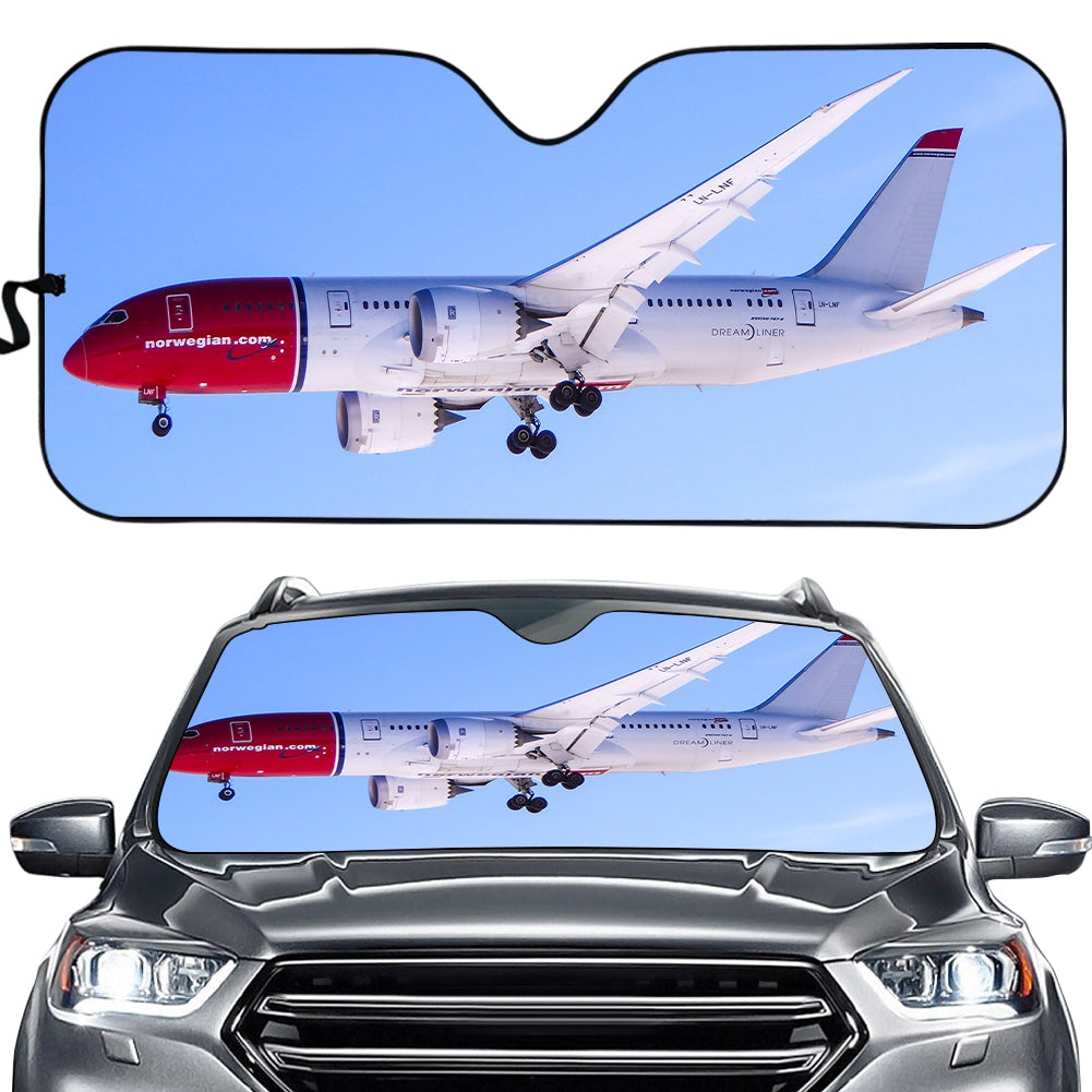 Norwegian Boeing 787 Designed Car Sun Shade