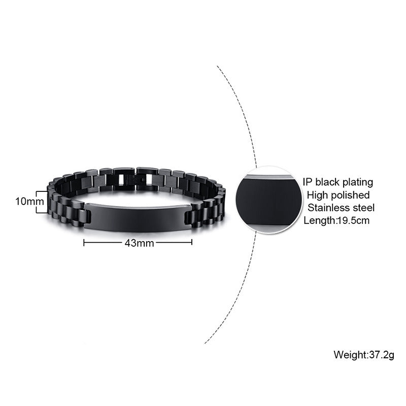 Super Quality 4 Colors Customizable Stainless Steel Chain Bracelets