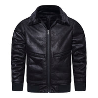 Thumbnail for Leather Stylish Cool Pilot Jacket with Fur Jackets