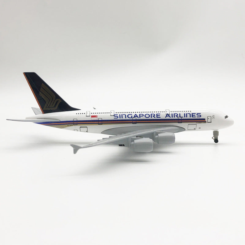 Singapore Airlines (2) Airbus A380 Airplane Model (20CM)