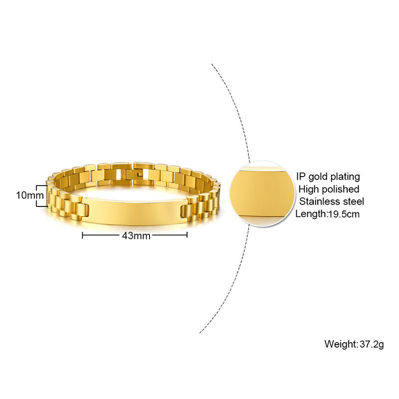 Super Quality 4 Colors Customizable Stainless Steel Chain Bracelets