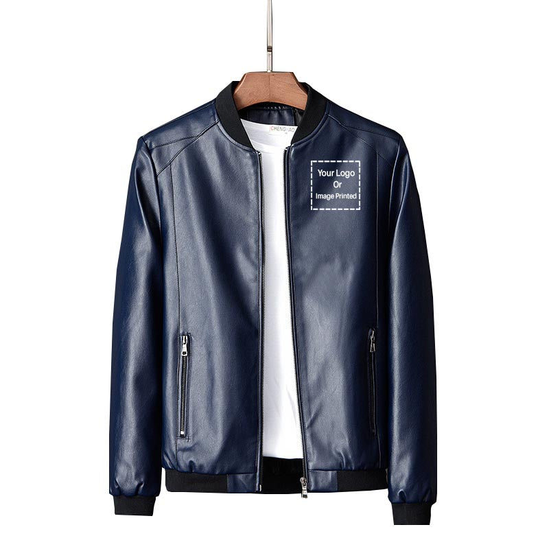 Custom ONE LOGO Designed PU Leather Jackets
