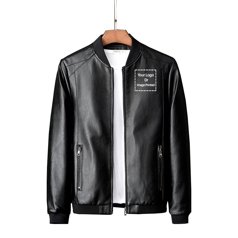 Custom ONE LOGO Designed PU Leather Jackets
