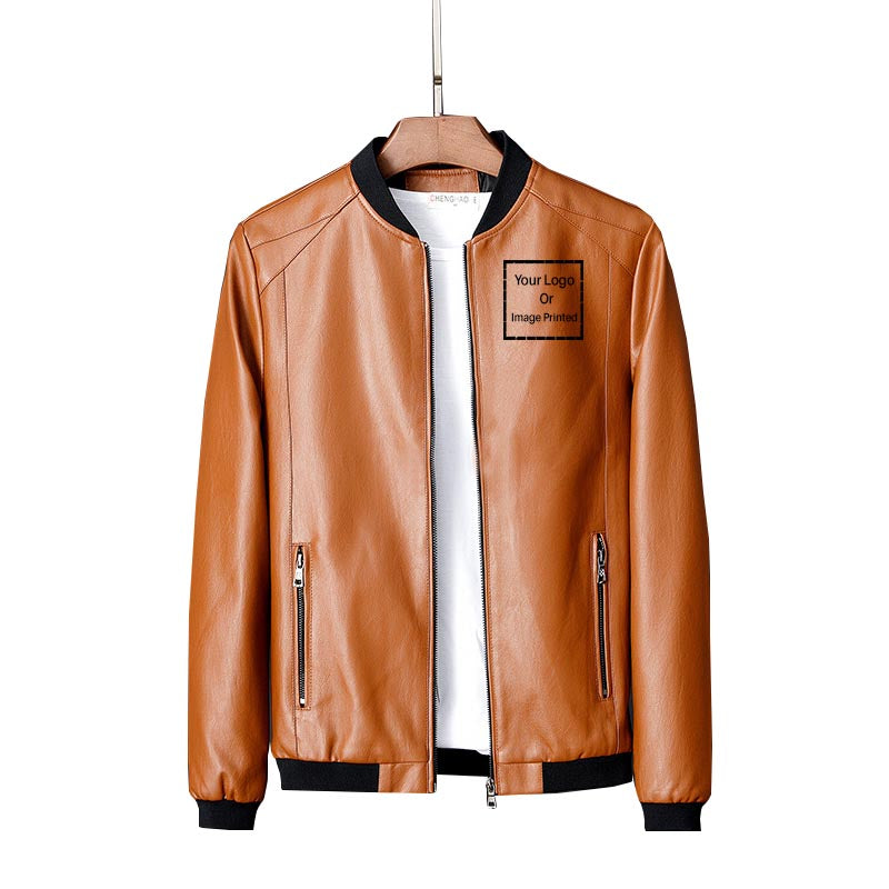 Custom ONE LOGO Designed PU Leather Jackets