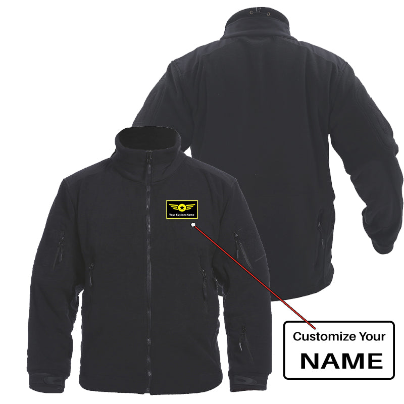 Custom Name "Special Badge" Fleece Military Jackets
