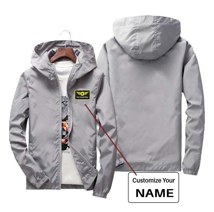 Custom Name with "Special Badge" Designed Windbreaker Jackets