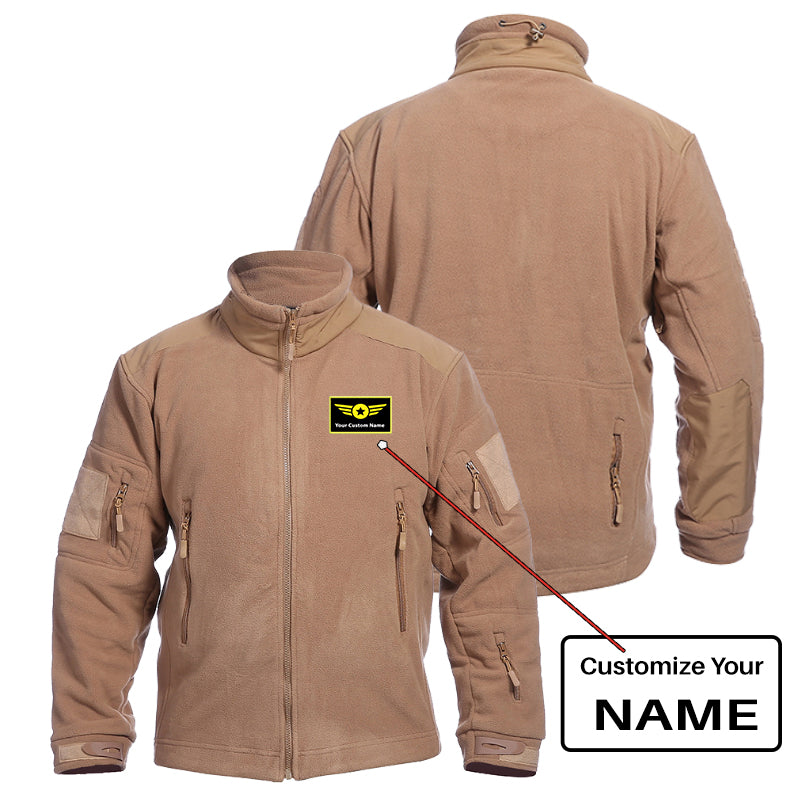 Custom Name "Special Badge" Fleece Military Jackets