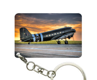 Thumbnail for Old Airplane Parked During Sunset Designed Key Chains