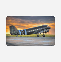 Thumbnail for Old Airplane Parked During Sunset Designed Bath Mats