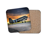 Thumbnail for Old Airplane Parked During Sunset Designed Coasters