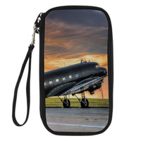 Thumbnail for Old Airplane Parked During Sunset Designed Travel Cases & Wallets