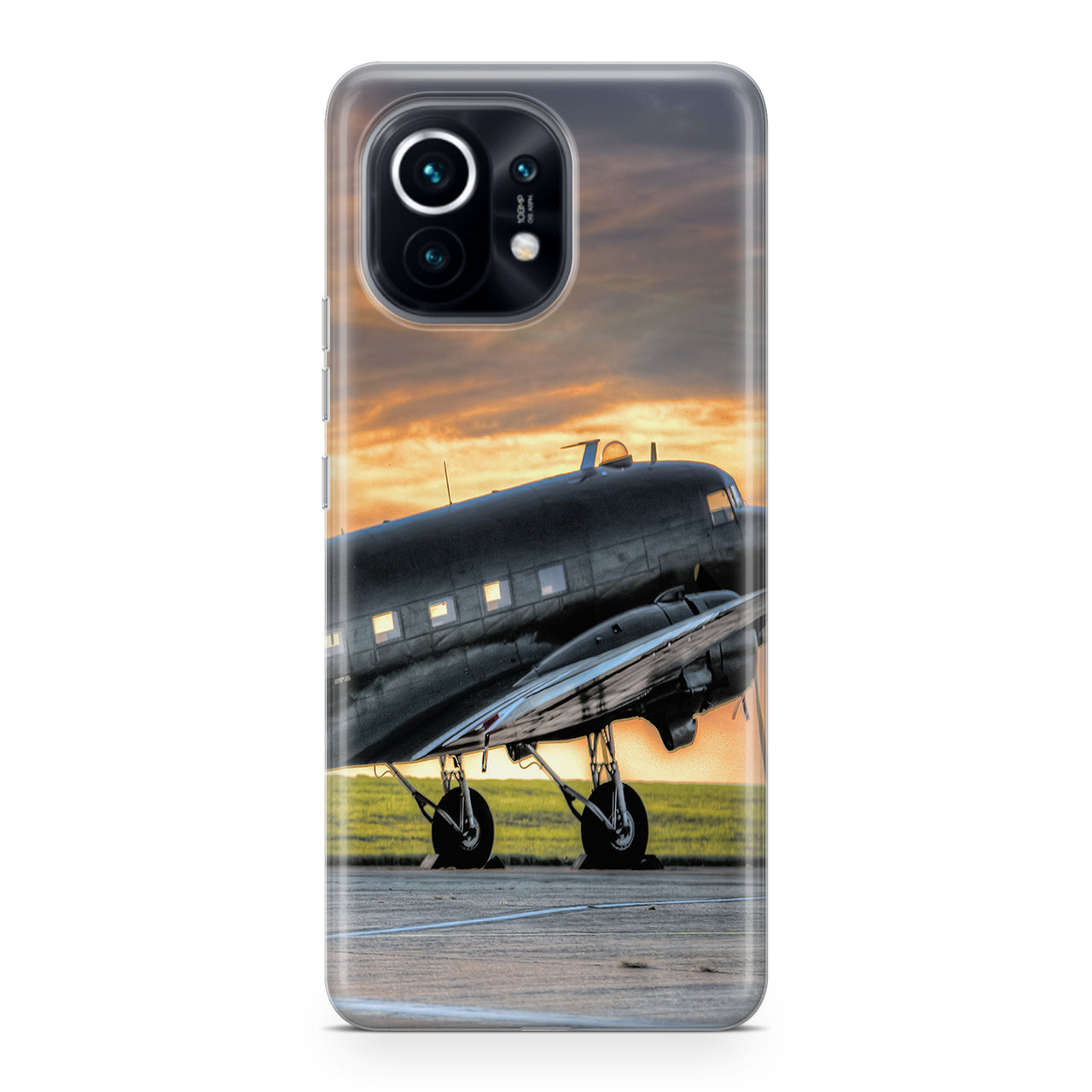 Old Airplane Parked During Sunset Designed Xiaomi Cases