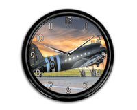 Thumbnail for Old Airplane Parked During Sunset Printed Wall Clocks Aviation Shop 