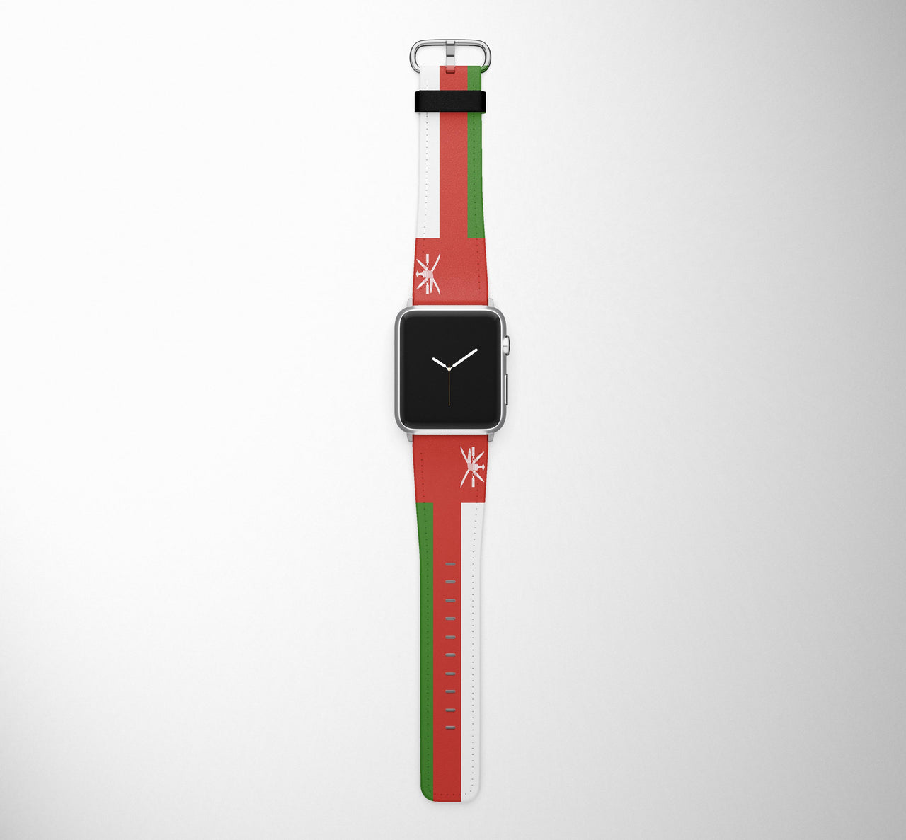 Oman Flag Designed Leather Apple Watch Straps
