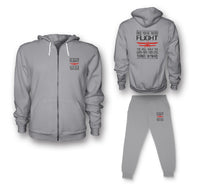 Thumbnail for Once You've Tasted Flight Designed Zipped Hoodies & Sweatpants Set