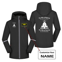 Thumbnail for One Mile of Runway Will Take you Anywhere Designed Rain Coats & Jackets