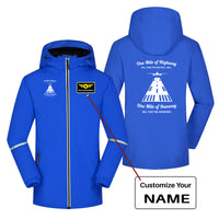 Thumbnail for One Mile of Runway Will Take you Anywhere Designed Rain Coats & Jackets
