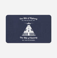 Thumbnail for One Mile of Runway Will Take you Anywhere Designed Bath Mats