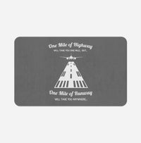 Thumbnail for One Mile of Runway Will Take you Anywhere Designed Bath Mats